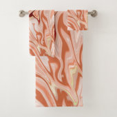 Chique stijlvol koperen Sinaasappel marmeren patro Bad Handdoek (Insitu)