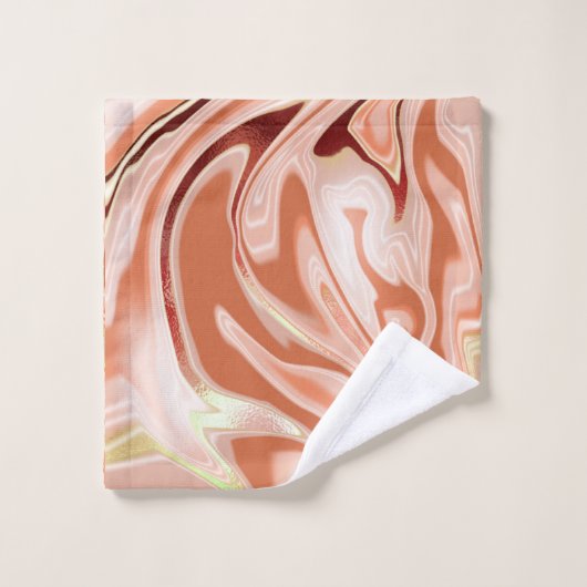 Chique stijlvol koperen Sinaasappel marmeren patro Bad Handdoek (Wasdoekje)