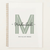 Chique stijlvol modern monogram script planner (Voorkant)