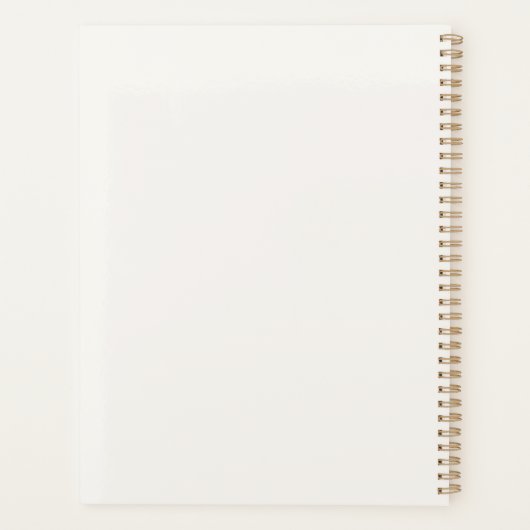 Chique stijlvol modern monogram script planner (Achterkant)