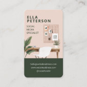 Chique, stijlvol werkstation, sociale media, Kanto Visitekaartje (Voorkant)