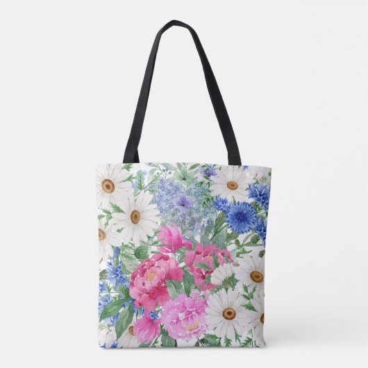 chique stijlvolle bloemen Moederdag Tote Bag (Achterkant)