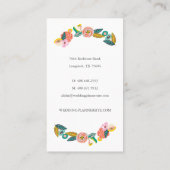 Chique & Stijlvolle Bloemen Verse Bloem Foto Lijst Visitekaartje (Achterkant)