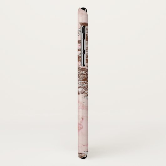 Chique Stijlvolle blush roze gouden marmer geperso Case-Mate iPhone Case (Achterkant/links)