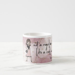 Chique stijlvolle dame   Roze Marmer Gepersonalise Espresso Kop