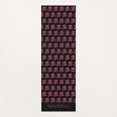 Chique stijlvolle gepersonaliseerde hete roze zwar yogamat (Voorkant)