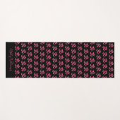 Chique stijlvolle gepersonaliseerde hete roze zwar yogamat (Voorkant (horizontaal))