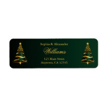 Chique stijlvolle gouden kerstboom bruiloft