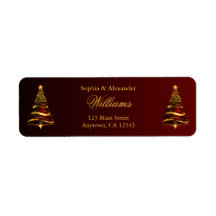 Chique stijlvolle gouden kerstboom bruiloft