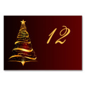 Chique stijlvolle gouden kerstboom bruiloft kaart (Achterkant)