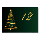 Chique stijlvolle gouden kerstboom bruiloft kaart (Achterkant)