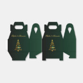 Chique stijlvolle gouden kerstboom dank u bruiloft bedankdoosjes (Uitgevouwen)