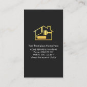 Chique stijlvolle gouden tab schilder visitekaartje (Achterkant)