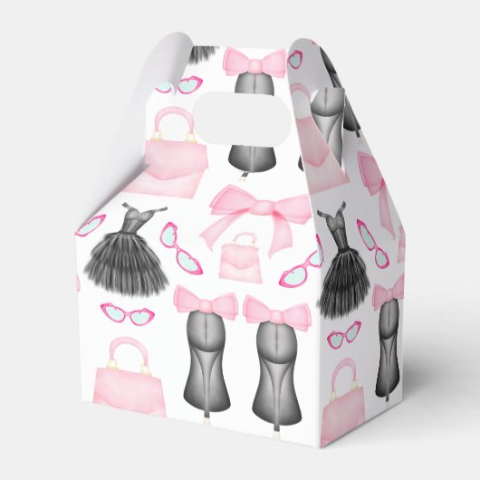 Chique stijlvolle meisjes hoge hakken Mode Bedankdoosjes (Achterkant)