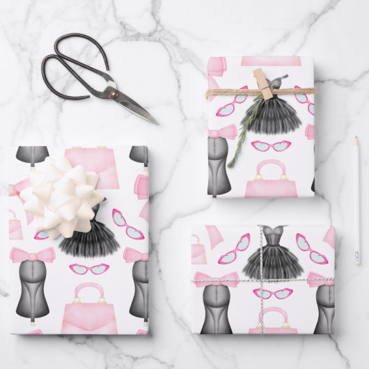 Chique stijlvolle meisjes hoge hakken Mode Inpakpapier Vel (Voorkant)