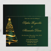 Chique stijlvolle minimalistische kerstboom bruilo kaart (Voorkant / Achterkant)