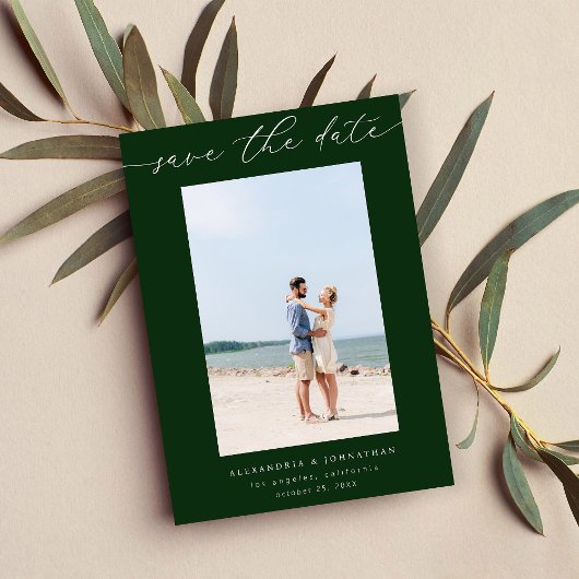 Chique Stijlvolle Mod Photo Save the Date 3 - Groe Kaart