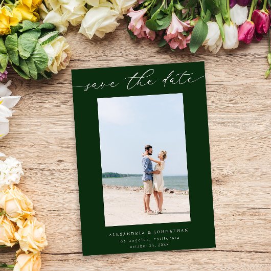 Chique Stijlvolle Mod Photo Save the Date 3 - Groe Kaart