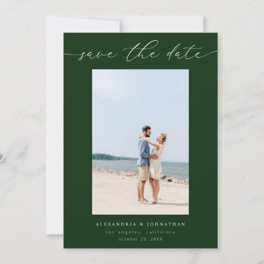 Chique Stijlvolle Mod Photo Save the Date 3 - Groe Kaart (Voorkant)