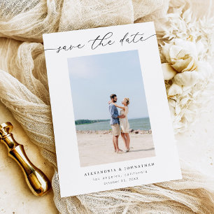 Chique Stijlvolle Mod Photo Save the Date 3 Kaart