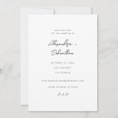 Chique Stijlvolle Mod Photo Save the Date 3 Kaart (Achterkant)