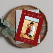Chique Stijlvolle Mod Photo Save the Date 3 - Rood Kaart