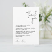 Chique stijlvolle moderne foto bruiloft bedankkaart (Staand voorkant)