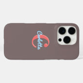 Chique stijlvolle mokkabruine monogram beginletter Case-Mate iPhone case (Achterkant (horizontaal))