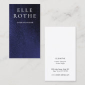 Chique Stijlvolle Navy Blue Lizard Skin Designer Visitekaartje (Voorkant / Achterkant)