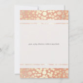 Chique stijlvolle nep goud folie cirkels & perzik  kaart (Achterkant)