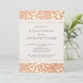 Chique stijlvolle nepgoud folie cirkels & perzik l kaart (Staand voorkant)