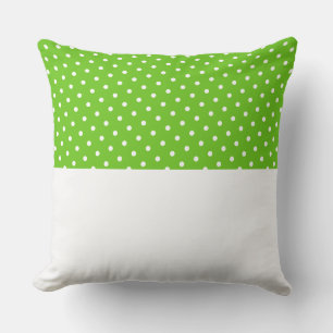 Chique stijlvolle Stippen wit heldergroen kleurenb Buitenkussen