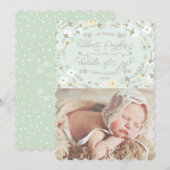 Chique Stille Nacht Eerste Kerstmis Fotokaart Feestdagenkaart (Voorkant / Achterkant)