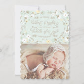 Chique Stille Nacht Eerste Kerstmis Fotokaart Feestdagenkaart (Voorkant)