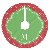 Chique Stippen Familie Monogram Boomrok Kerstboom Rok (Voorkant)