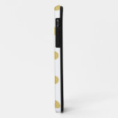 Chique Stippen iPhone Hoesjes (Goud/Wit) (Achterkant/links)