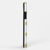 Chique Stippen iPhone Hoesjes (Goud/Wit) (Achterkant/rechts)