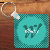 Chique Stippen Thema Slim Dynamische QR Code Sleutelhanger (Voorkant)