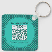 Chique Stippen Thema Slim Dynamische QR Code Sleutelhanger (Achterkant)