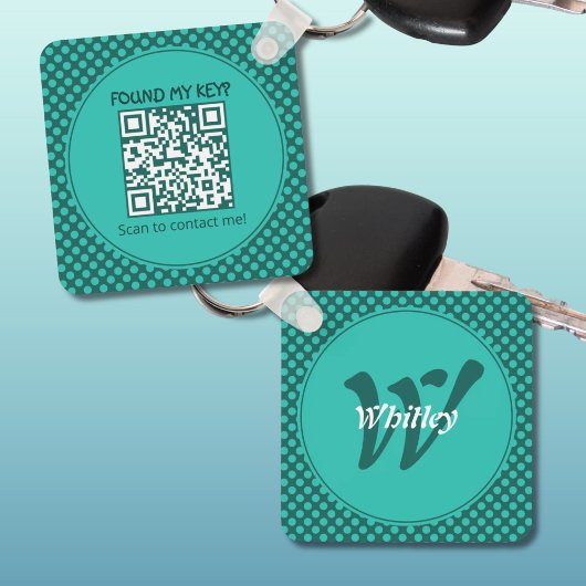 Chique Stippen Thema Slim Dynamische QR Code Sleutelhanger