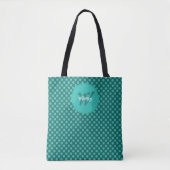 Chique Stippen Thema Slim Dynamische QR Code Tote Bag (Voorkant)