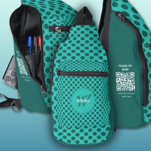 Chique Stippen Thema Slimme Dynamische QR Code Sling Bag