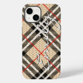 Chique stof geruit Case-Mate iPhone case (Achterkant)