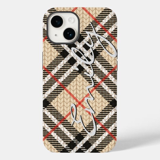 Chique stof geruit Case-Mate iPhone case (Achterkant)