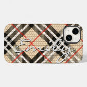 Chique stof geruit Case-Mate iPhone case (Achterkant (horizontaal))