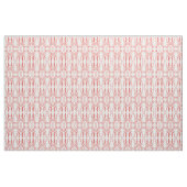 Chique Stof met Rode Klaprozen Omlijnd op Witte Ac (Fat Quarter)
