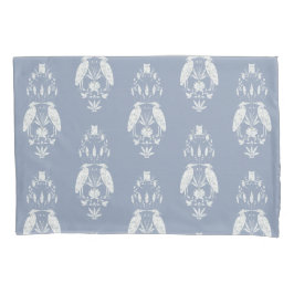 Chique stoffige blauwe Reiger Heritage Revival Kussensloop
