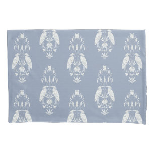 Chique stoffige blauwe Reiger Heritage Revival Kussensloop