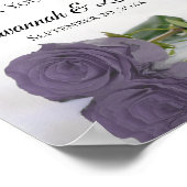 Chique stoffige Paarse Roos geschenken & Kaarten T Poster (Hoek)