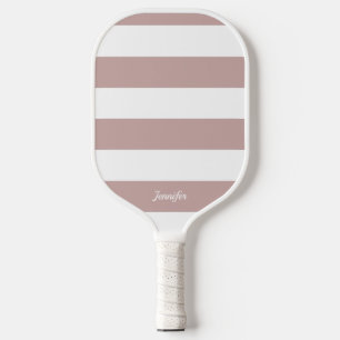 Chique stoffige Roos strepen gestreept gepersonali Pickleball Paddle